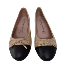 Balerini dama 8601 din piele ecologica, culoare apricot