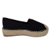 Espadrile dama A8695 din material textil, culoare negru