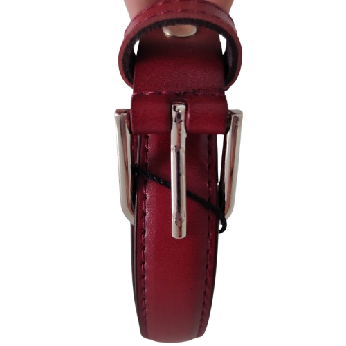 Curea damă din piele naturală CVV80014, culoare bordo