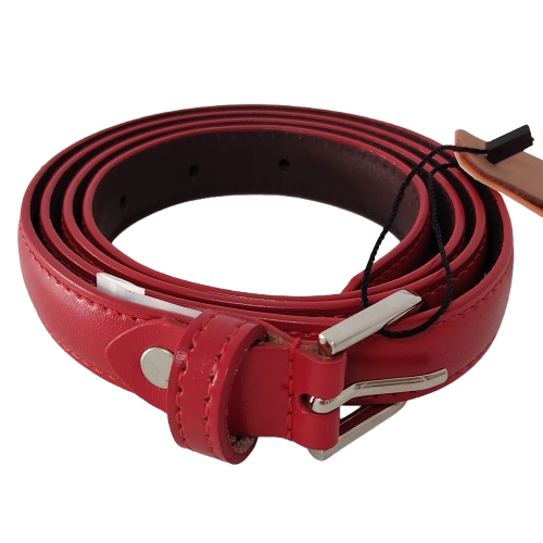 Curea damă din piele naturală CVV80014, culoare rosu Curea damă din piele naturală CVV80014, culoare rosu