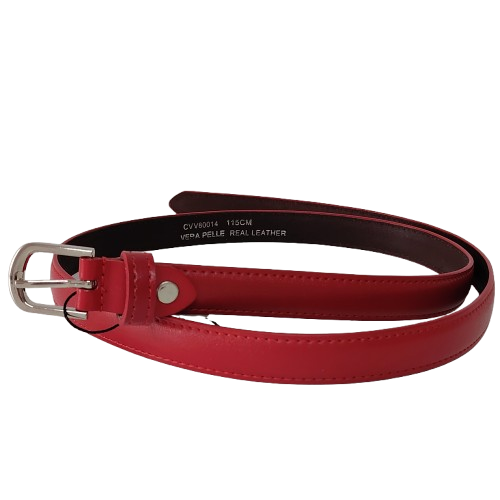 Curea damă din piele naturală CVV80014, culoare rosu Curea damă din piele naturală CVV80014, culoare rosu