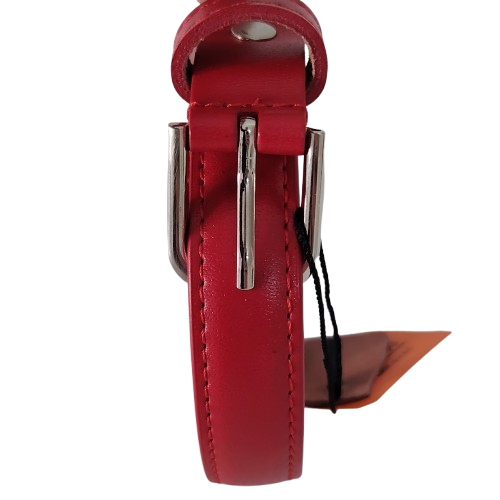 Curea damă din piele naturală CVV80014, culoare rosu Curea damă din piele naturală CVV80014, culoare rosu