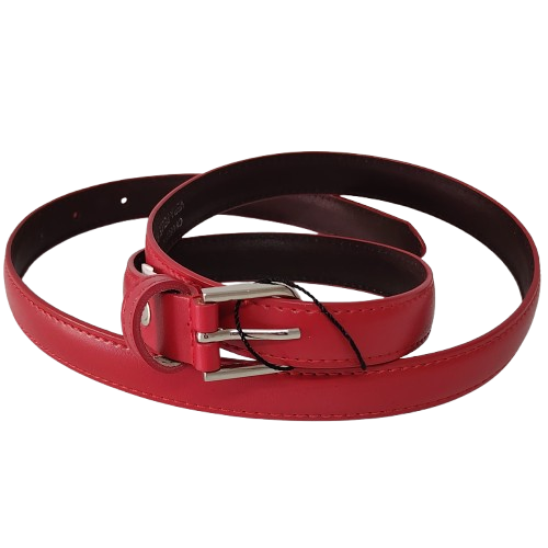 Curea damă din piele naturală CVV80014, culoare rosu Curea damă din piele naturală CVV80014, culoare rosu