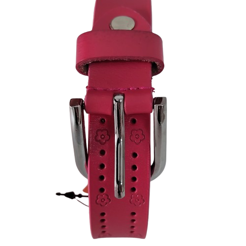 Curea damă din piele naturală CVV80215, culoare roz