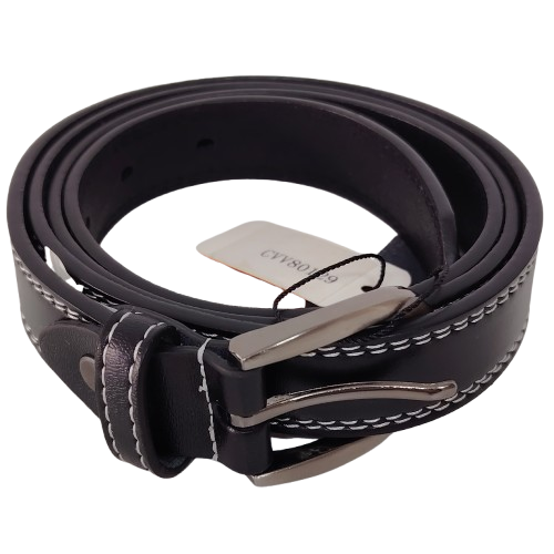 Curea damă din piele naturală CVV80129, culoare negru