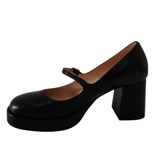 Pantofi dama din piele naturală lacuita nappa, culoare negru