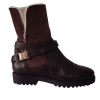 Ghete dama ,,FIORANGELO'' din piele naturala nappa, culoare maro