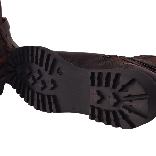 Ghete dama ,,FIORANGELO'' din piele naturala nappa, culoare maro