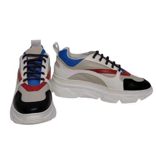 Sneakers dama FIORANGELO - F1537 din piele naturala nappa, culoare multicolor