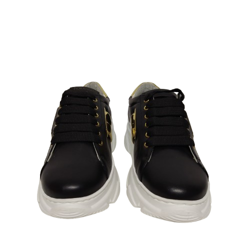 Sneakers dama FIORANGELO din piele naturala nappa, culoare negru