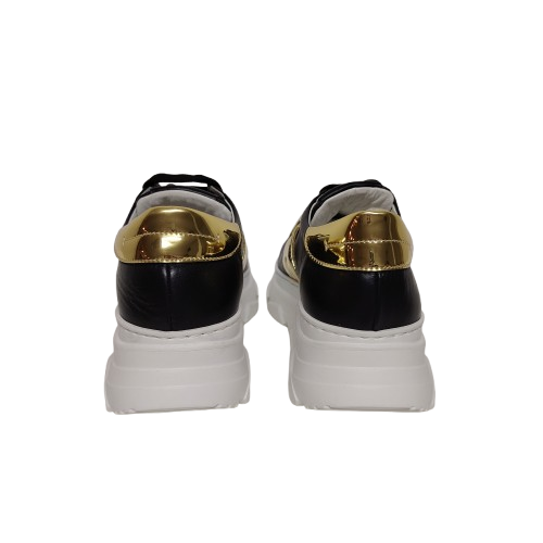 Sneakers dama FIORANGELO din piele naturala nappa, culoare negru