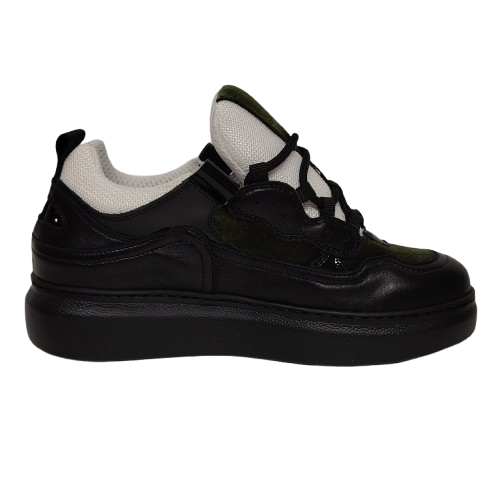 Sneakers dama FIORANGELO - F7401 din piele naturala nappa si velur, culoare negru