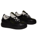 Sneakers dama FIORANGELO - F7401 din piele naturala nappa si velur, culoare negru