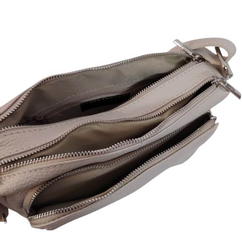 Geantă damă din piele naturală 5542, culoare beige