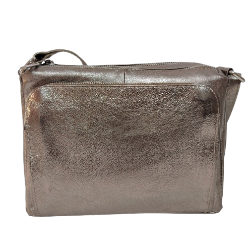 Geantă damă din piele naturală 5542, culoare bronz