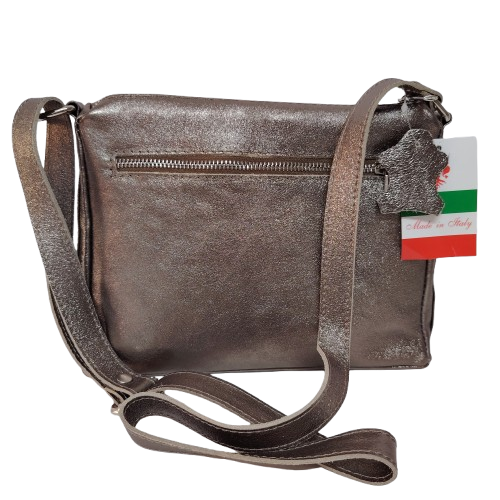 Geantă damă din piele naturală 5542, culoare bronz