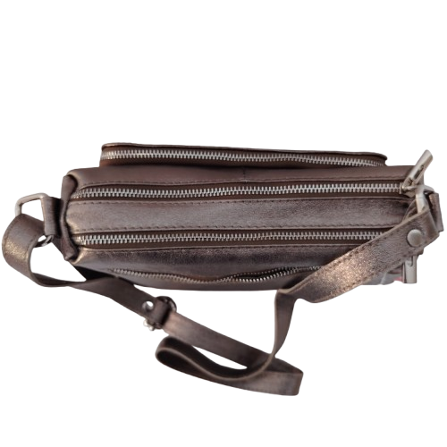 Geantă damă din piele naturală 5542, culoare bronz