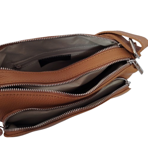 Geantă damă din piele naturală 5542, culoare camel