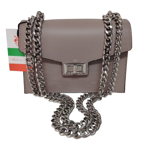 Geantă damă din piele naturală 6459, culoare cipria