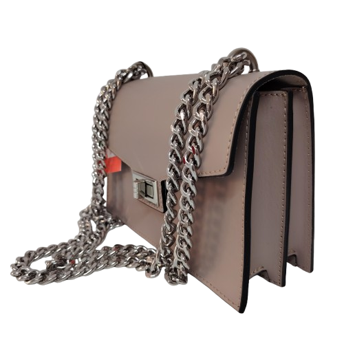 Geantă damă din piele naturală 6459, culoare cipria