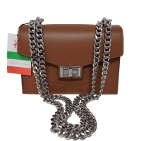 Geantă damă din piele naturală 6459, culoare cognac