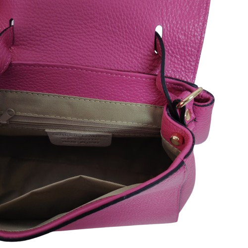 Geantă damă din piele naturală 5606, culoare fuxia