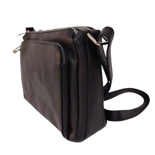 Geantă damă din piele naturală 5542, culoare negru