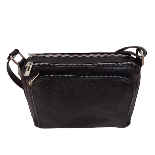 Geantă damă din piele naturală 5542, culoare negru