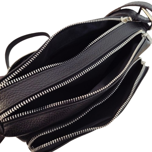 Geantă damă din piele naturală 5542, culoare negru