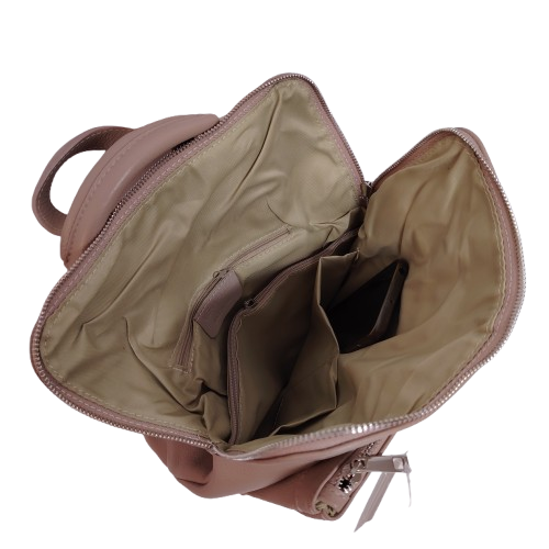 Rucsac damă din piele naturală 5220, culoare cipria