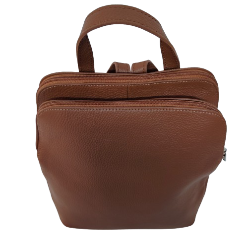 Rucsac damă din piele naturală 6226, culoare cognac