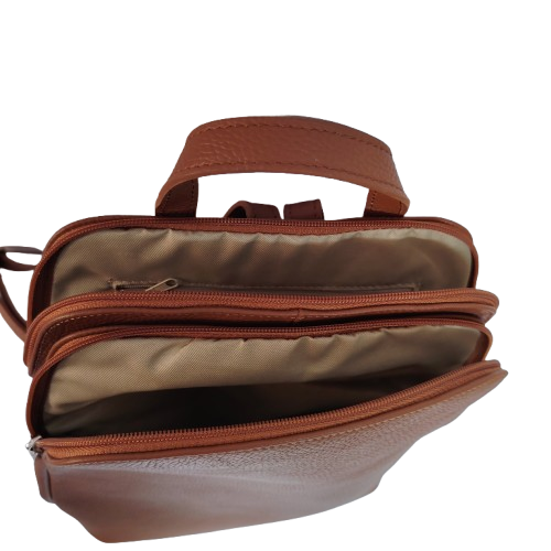 Rucsac damă din piele naturală 6226, culoare cognac