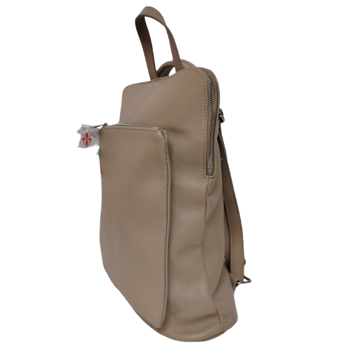 Rucsac damă din piele naturală 5220, culoare taupe