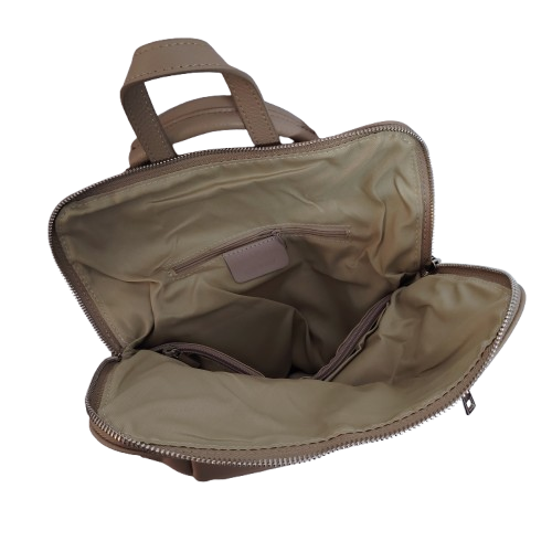 Rucsac damă din piele naturală 5220, culoare taupe