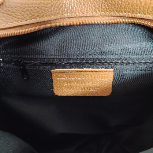 Shopper damă din piele naturală 52822, culoare cognac Shopper damă din piele naturală 52822, culoare cognac