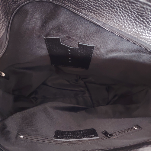 Shopper damă din piele naturală 52822, culoare negru