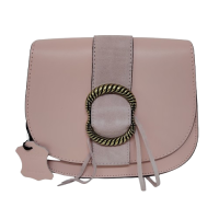 Geantă damă din piele naturală 39783-38, culoare nude-roz