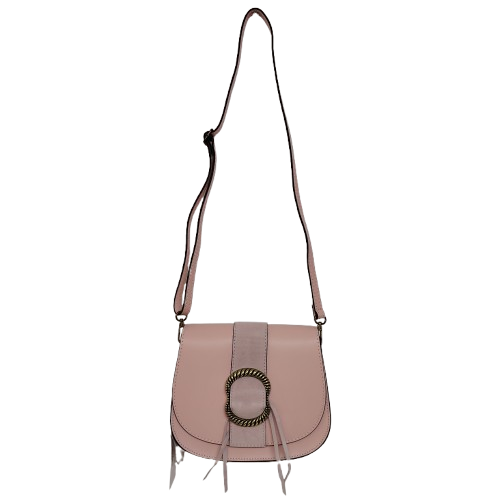 Geantă damă din piele naturală 39783-38, culoare nude-roz