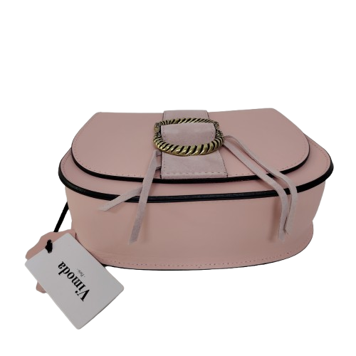 Geantă damă din piele naturală 39783-38, culoare nude-roz