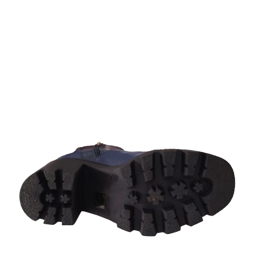 Ghete dama din piele naturală, culoare albastru