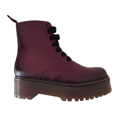 Ghete dama din piele naturala de vițel, culoare bordo
