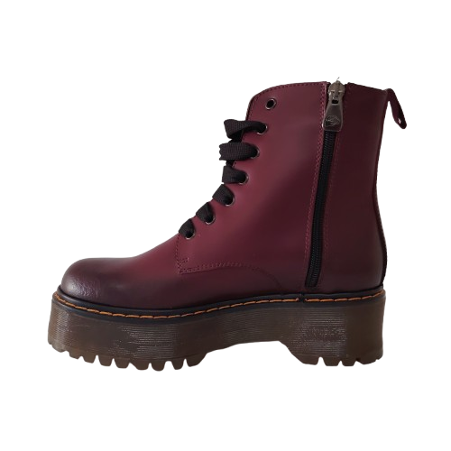Ghete dama din piele naturala de vițel, culoare bordo