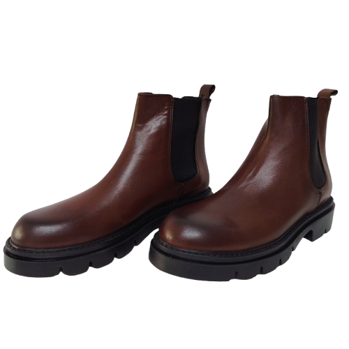 Ghete dama din piele naturala, culoare maro