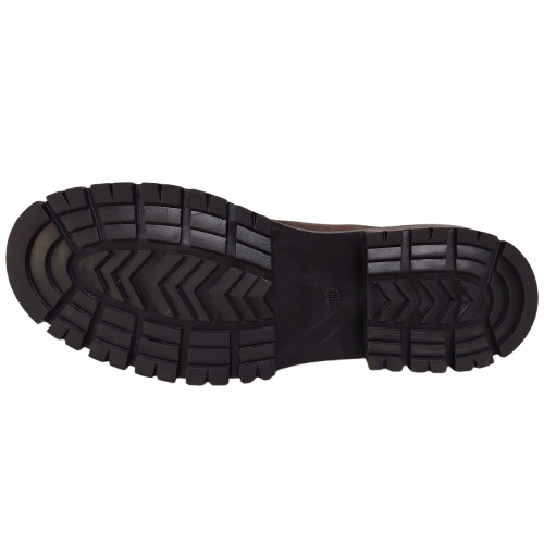 Mocasini dama din piele naturala intoarsa, culoare maro taupe