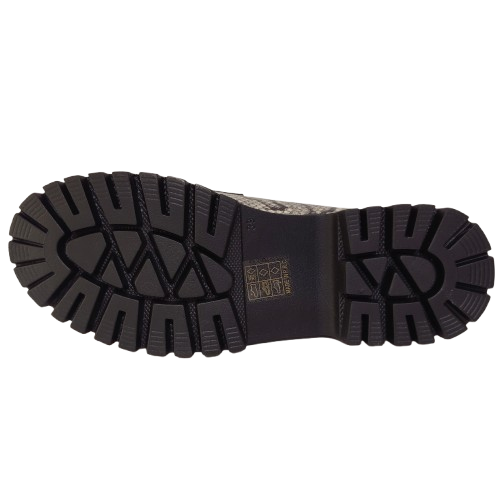 Mocasini dama din piele ecologica, culoare negru-snake