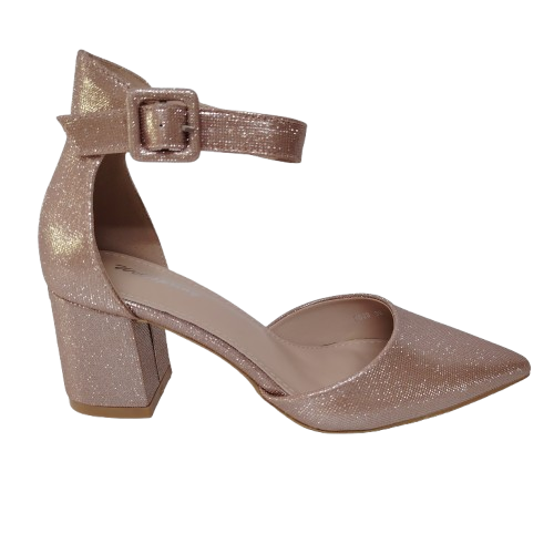 Pantofi dama Champagne din material textil culoare auriu sampanie