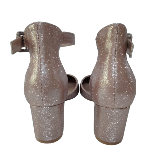 Pantofi dama Champagne din material textil culoare auriu sampanie