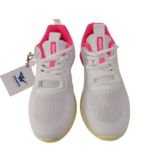 Sneakers dama 250556-WHITE/PEACH din material textil , culoare alb