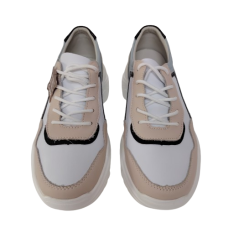 Sneakers dama LA BOTTINE SOURIANTE din piele naturala, culoare bej multicolor