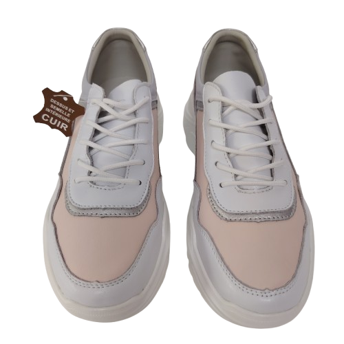 Sneakers dama LA BOTTINE SOURIANTE din piele naturala, culoare roz